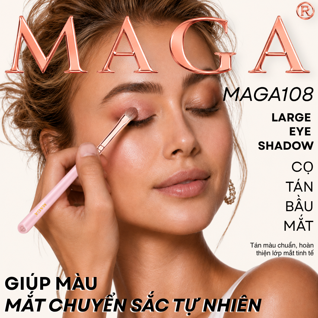 Cọ Tán Màu Mắt Lớn MAGA Large Eye Shadow MAGA108 Lông Mềm Bám Phấn Tốt