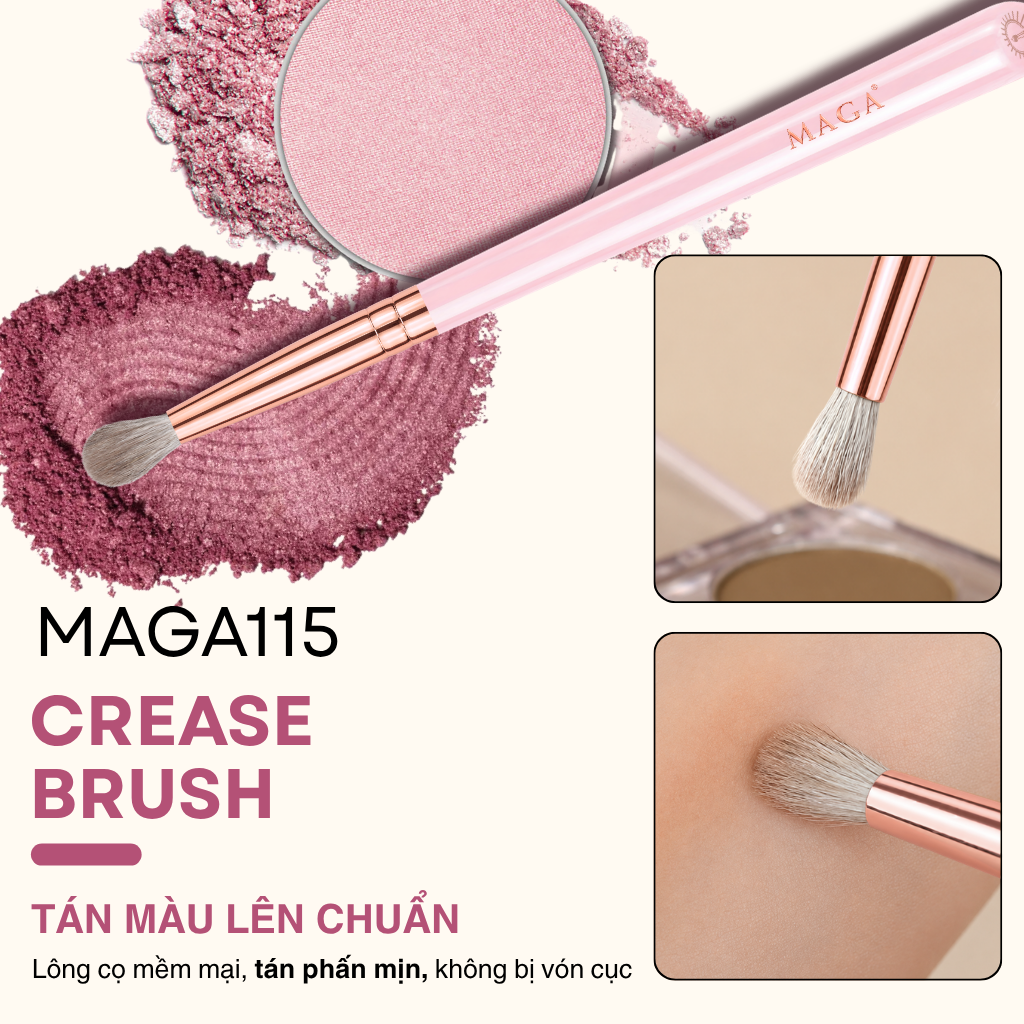 Cọ Tán Bầu Mắt Blend Màu Mắt MAGA Crease Brush MAGA115