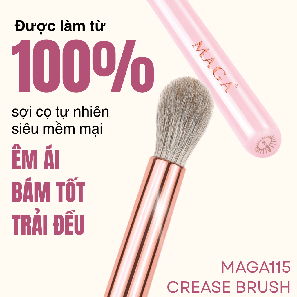 Cọ Tán Bầu Mắt Blend Màu Mắt MAGA Crease Brush MAGA115