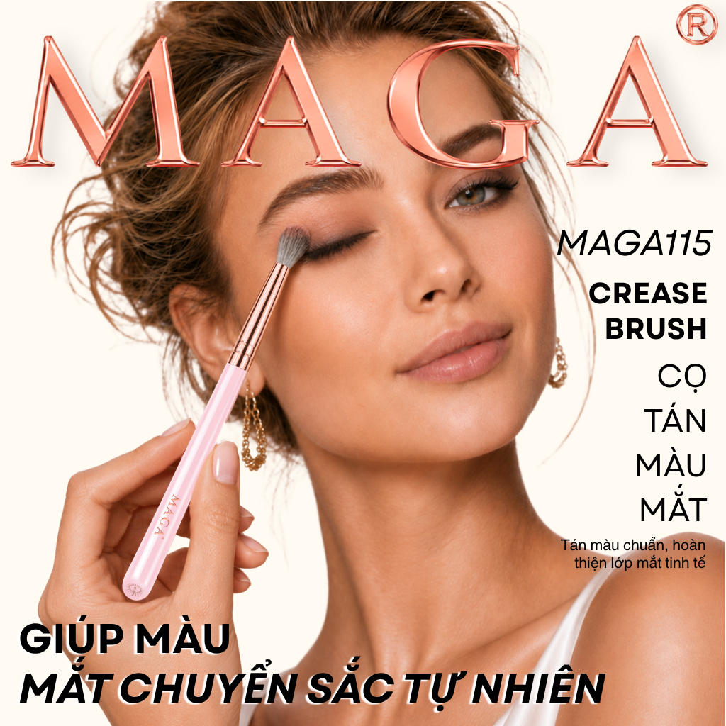 Cọ Tán Bầu Mắt Blend Màu Mắt MAGA Crease Brush MAGA115