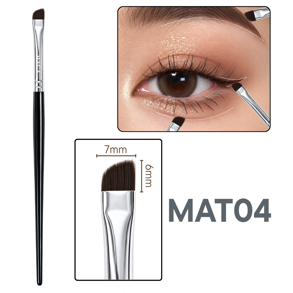 Cọ Kẻ Mắt Đầu Vát Đa Năng Cho Makeup Mắt Chi Tiết MAGA MAT04 Tooth Eyeliner Brush