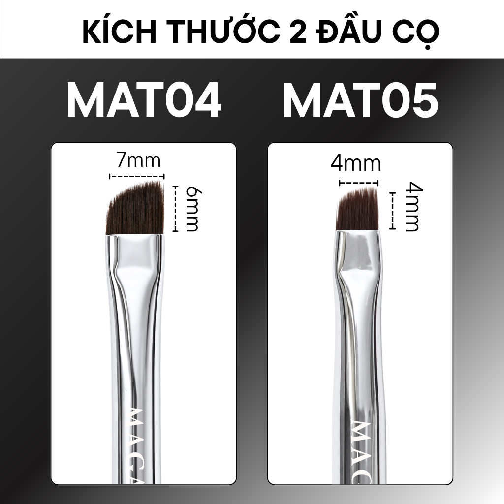 Cọ Kẻ Mắt Đầu Vát Đa Năng Cho Makeup Mắt Chi Tiết MAGA MAT04 Tooth Eyeliner Brush