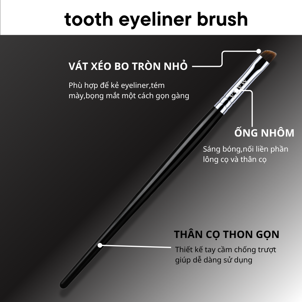 Cọ Kẻ Mắt Đầu Nhỏ Cho Đường Eyeliner Gọn Và Chính Xác MAGA MAT05 Tooth Eyeliner Brush