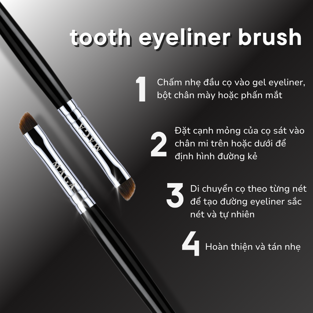 Cọ Kẻ Mắt Đầu Nhỏ Cho Đường Eyeliner Gọn Và Chính Xác MAGA MAT05 Tooth Eyeliner Brush