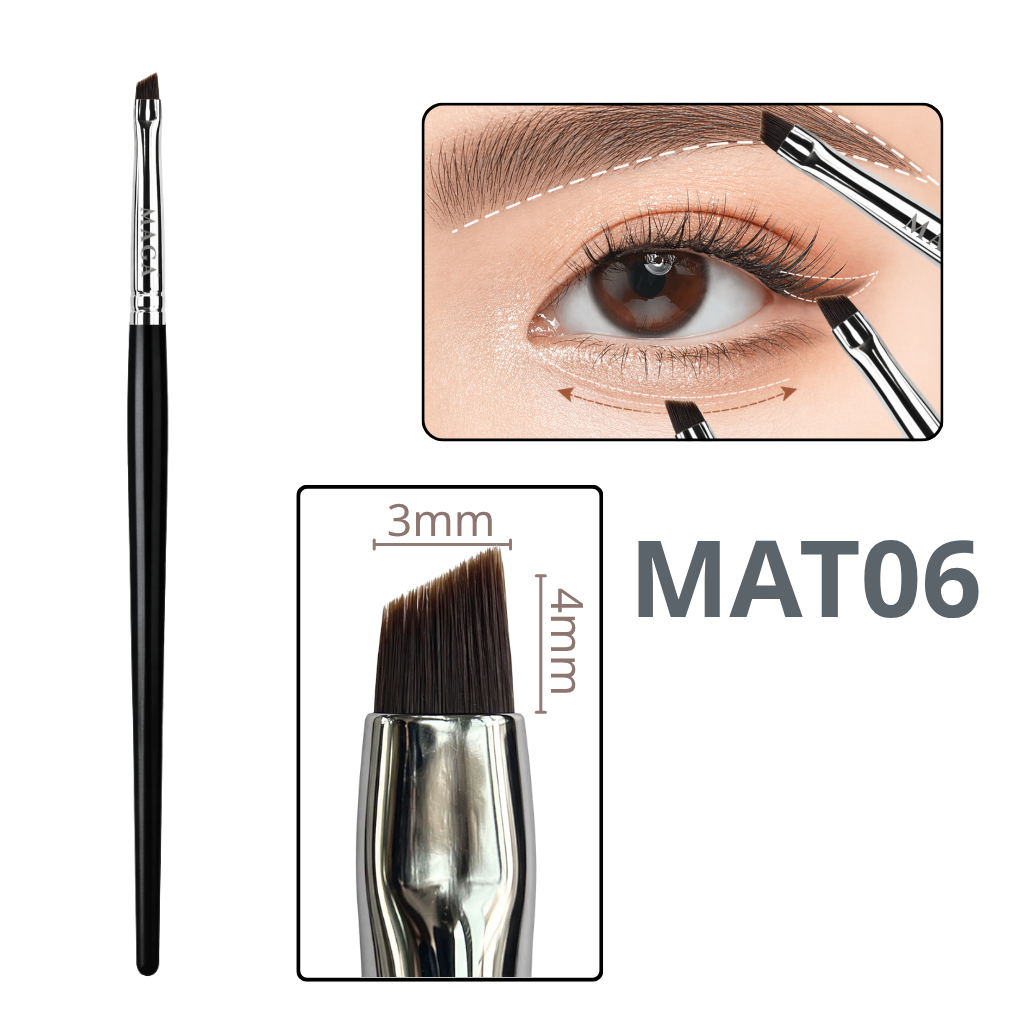 Cọ mảnh lông dài tém mày, kẻ mắt, mở tròng, vẽ bọng MAGA Angled Eyeliner Brush MAT06 chuyên nghiệp