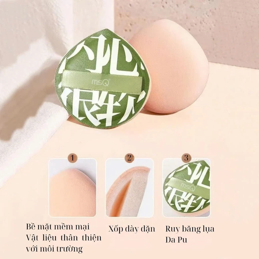 Mút Trang Điểm Mút Tán Kem Nền Cushion MSQ Cushion Makeup Sponge Puff Mềm Mịn Đàn Hồi MSQM4
