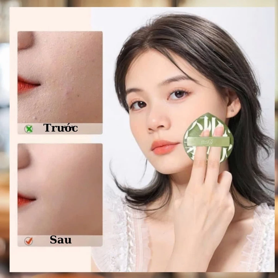 Mút Trang Điểm Mút Tán Kem Nền Cushion MSQ Cushion Makeup Sponge Puff Mềm Mịn Đàn Hồi MSQM4