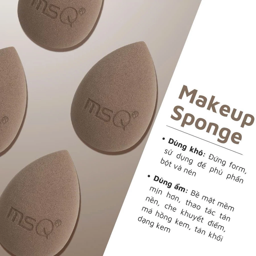 Mút Tán Kem Nền Hình Giọt Nước Mềm Mịn MSQ Miracle Complexion Màu Caphe MSQM5