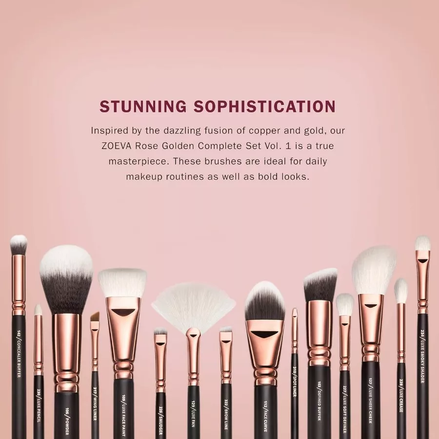 Bộ Cọ Trang Điểm ZOEVA Rose Golden Complete Vol.1 15 Cây 0102