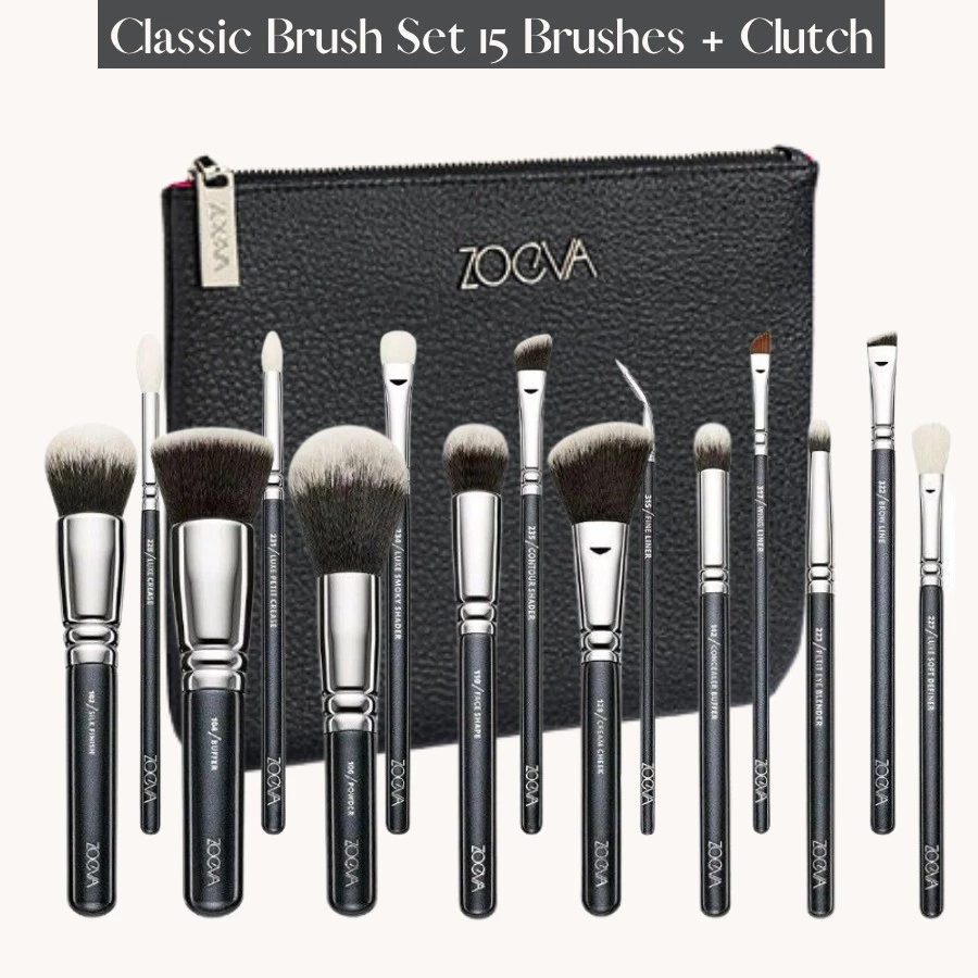 Bộ Cọ Trang Điểm Chuyên Nghiệp Cao Cấp 15 Cây ZOEVA Classic Brush15 0126