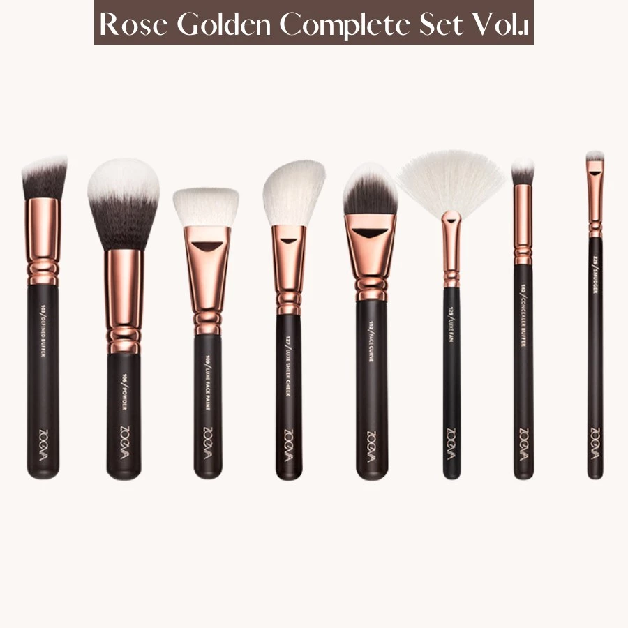 Bộ Cọ Trang Điểm Cá Nhân Cao Cấp 8 Cây ZOEVA Rose Golden Luxury 8 Vol.1 0157