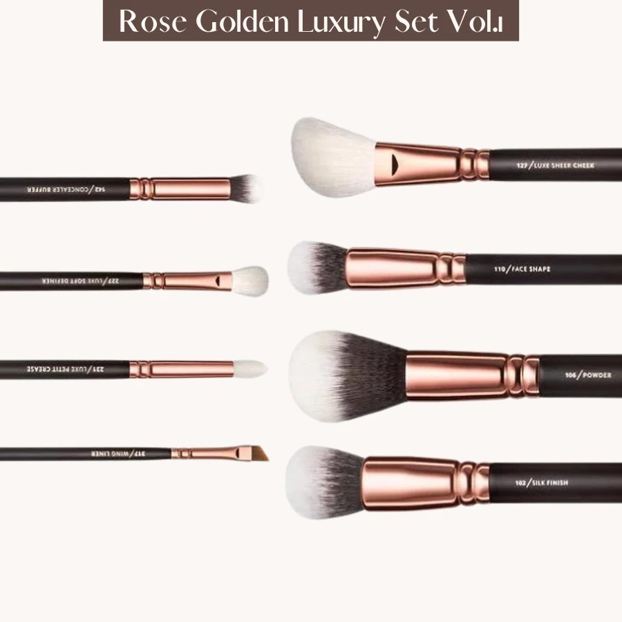 Bộ Cọ Trang Điểm Cá Nhân Cao Cấp 8 Cây ZOEVA Rose Golden Luxury 8 Vol.1 0157