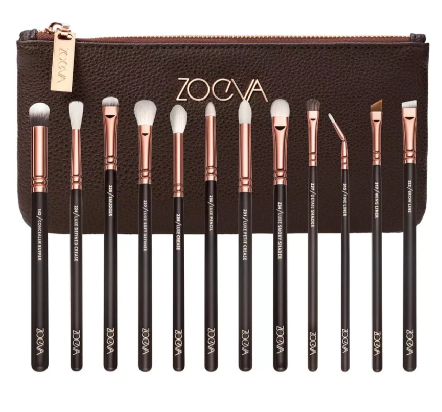 Bộ Cọ Mắt Chuyên Nghiệp 12 Cây Zoeva Rose Golden Complete Eye 12 Vol.1 Brush Set 0195