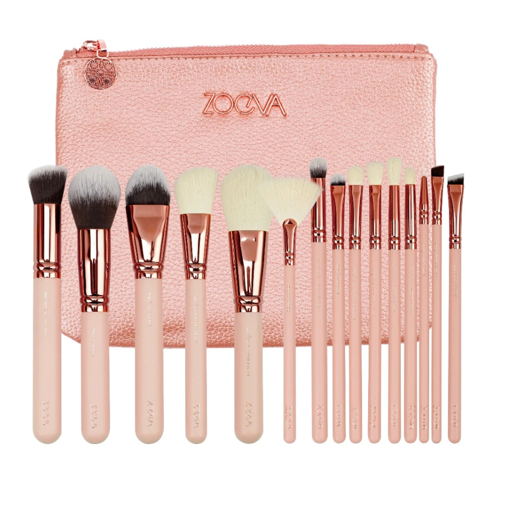 Bộ Cọ Trang Điểm Chuyên Nghiệp 15 Cây ZOEVA Rose Golden Complete Set Vol.2 0218